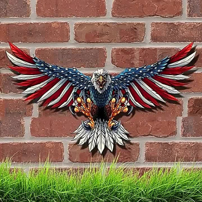 AmericanFlag Bald Eagle Decoration Metal Wall Pendant Indoor Wall Hanging Crafts