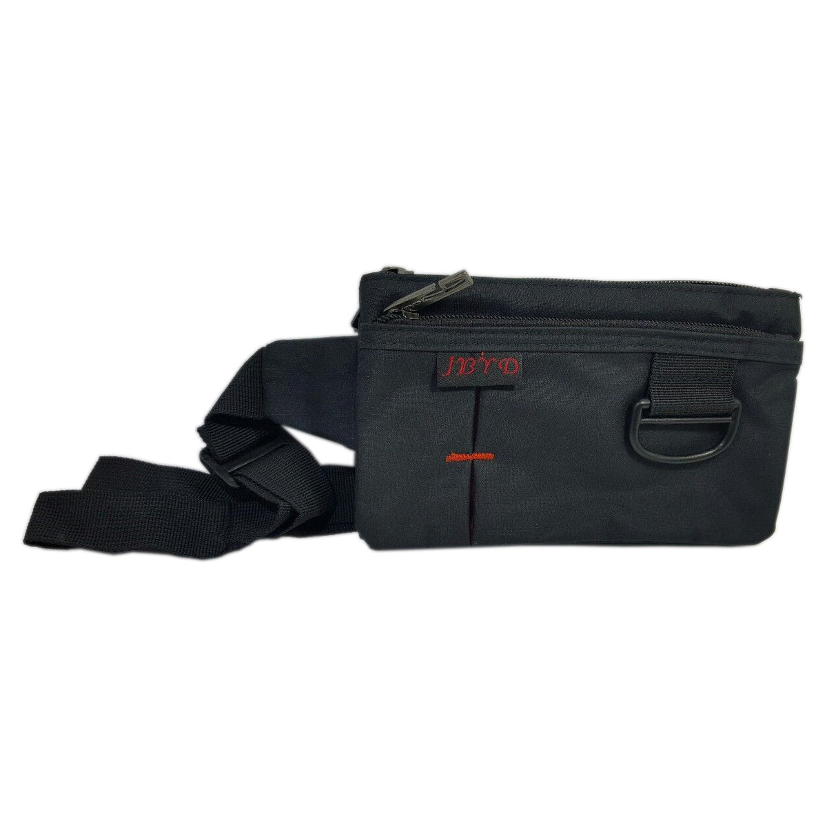 Stealth Polyester Waist Bag with 4 Separate Sections - Unisex Black Fanny Pack