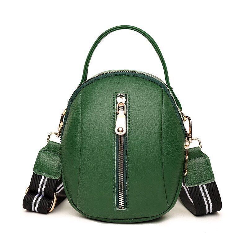 100% Genuine Leather Crossbody Bags Small Shoulder Messenger Bag Woman Black