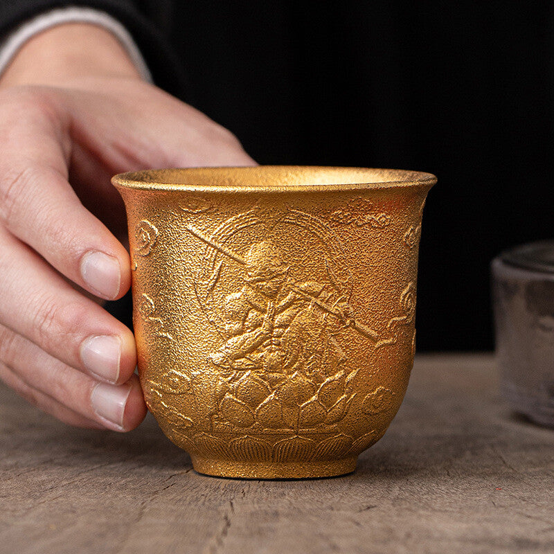 180ml Handmade Tea Cup Ceramic Gilding Master Cup Creative Mug Chinese Tea Cup