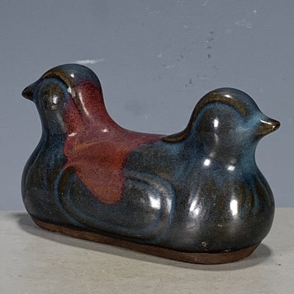Chinese Antique Song Jun Porcelain Ceramics Mandarin Duck Penholder Tea Pet
