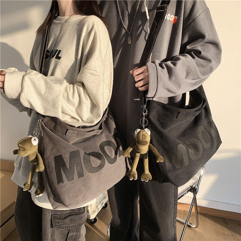 US Unisex Casual Crossbody Bag adjustable Canvas Tote Shoulder Handbag Messenger