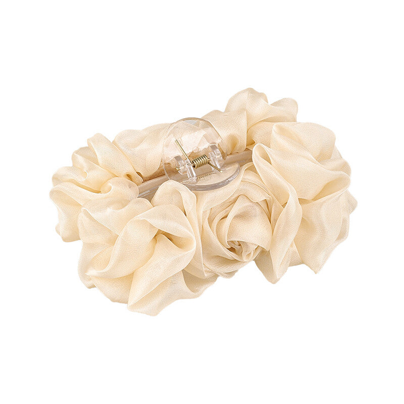 Large Chiffon Flower Bow Hair Claw Clip Hairgrip Hair Clamp Jaw Barrettes Women