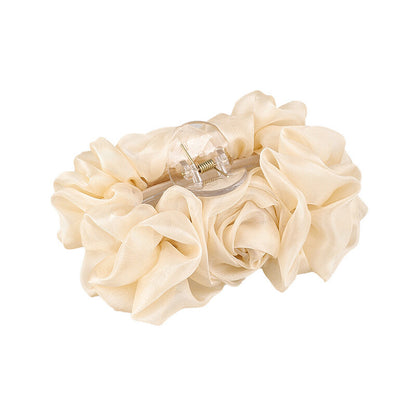 Large Chiffon Flower Bow Hair Claw Clip Hairgrip Hair Clamp Jaw Barrettes Women