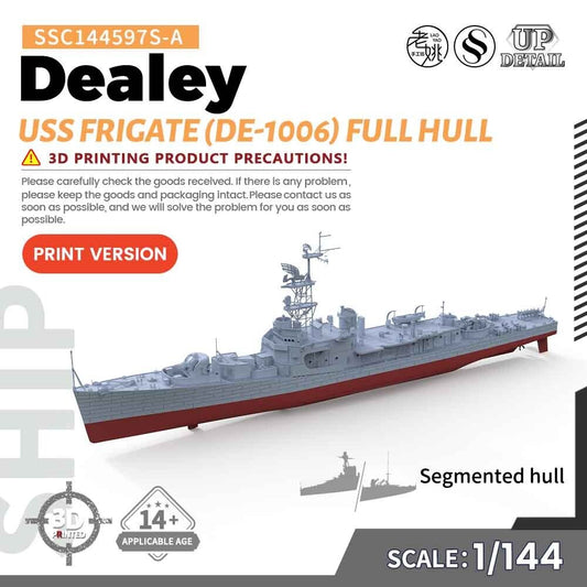 1/144 USS Dealey Frigate (DE-1006) Full Hull Military Model Kit SSC144597S-A