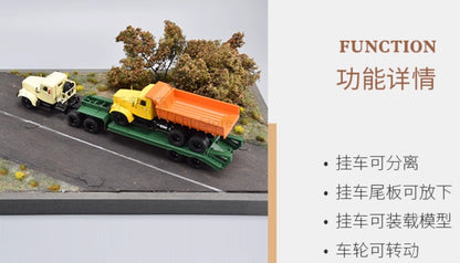 1:43 SSM KRAZ-258B1 CHMZAP-5523 Heavy Tractor Truck with Trailer Diecast Model