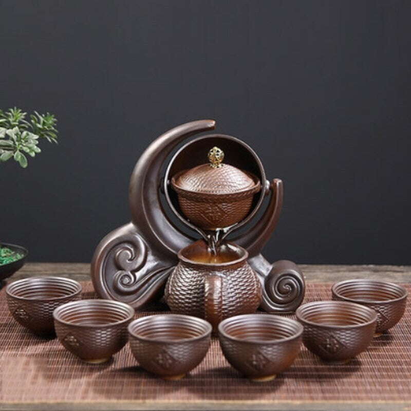Tea Set Lazy Man Ceramic Teapot Semi Automatic Tea Making Kung Fu Tea Ceremony