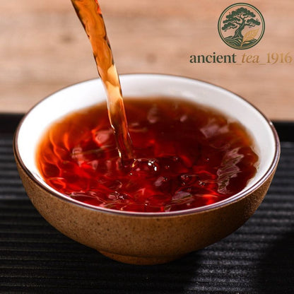 357g Yiwu Premium Ripe Puerh Tea Cake Yunnan Qizi Puer Cooked Tea Pu'er Shu