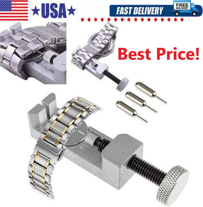 Metal Adjustable Watch Band Strap Bracelet Link Pin Remover Repair Tool Kit US