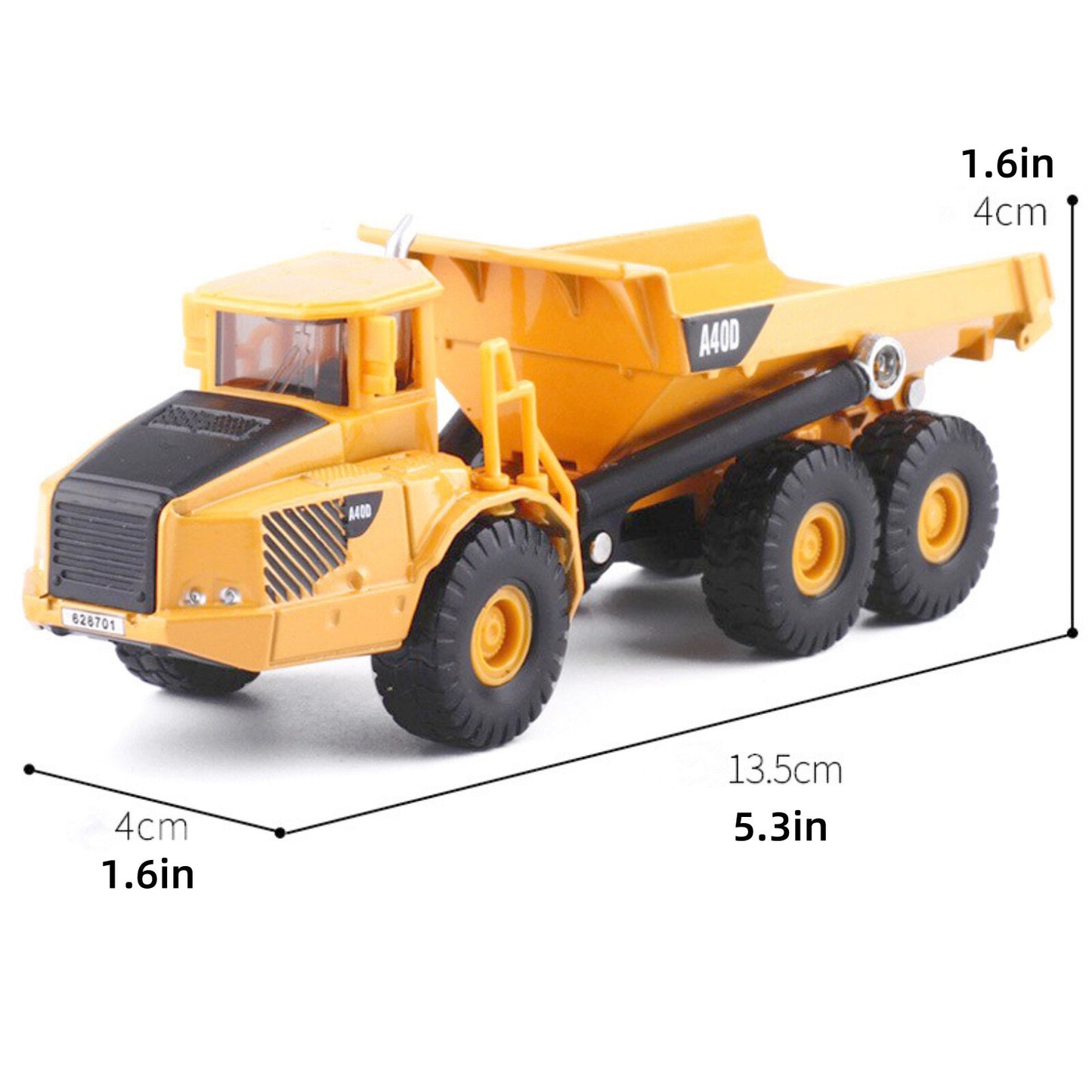 13.5cm Diecast Alloy 1/87 Scale Mining Dumper Truck Vehicle Model Decor