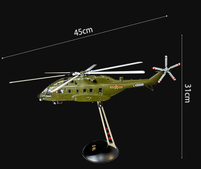1:48 45CM China Air Force Z-8L Armed Helicopter Plane Diecast Aircraft Model