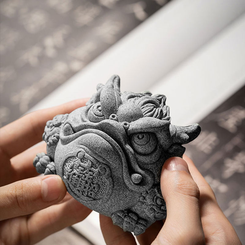 8.8cm Tea Pet Ornaments Cement Tea Sets Toad Tea Table Decorations