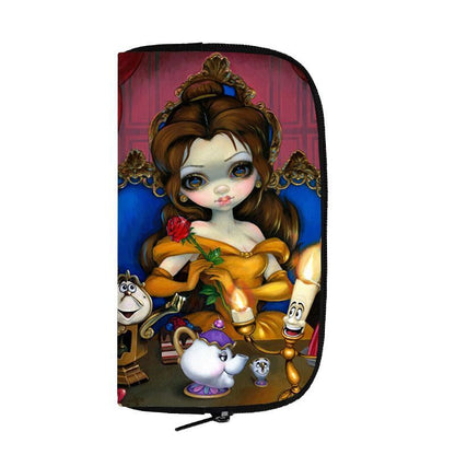 Cartoon Gothic Wallets Cute Purse Clutch Bag Phone Holder Ladies Coin Bags Long