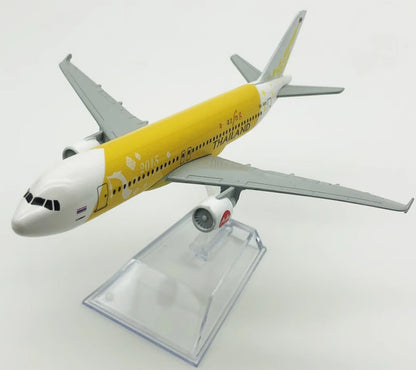 16CM THAILAND AIRBUS A320 Passenger Aircraft Plane Diecast Airplane Model