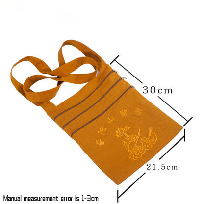 Soft Embroidery Bag Buddhist Monk Handbag Kung Fu Robe Wu Shu Shaolin Tote Bag