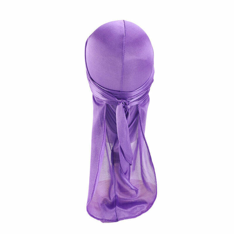Silky Durag For Kids Boys Long Tailed Pirate Hat Hip-Hop Bandanas Doo Rag Turban
