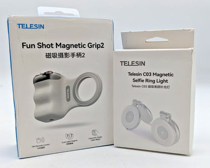 TELESIN SELFIE RING LIGHT AND FUN SHOT MAGNETIC GRIP2 DUO