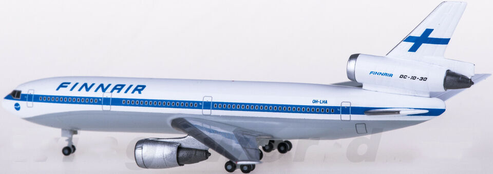 1:500 Herpa FINNAIR McDonnell Douglas DC-10-30 Passenger Airplane Diecast Model