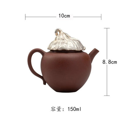 150ml Purple Clay Handmade Teapot Tea Maker Kettle with Ball Hole Kungfu Teaware