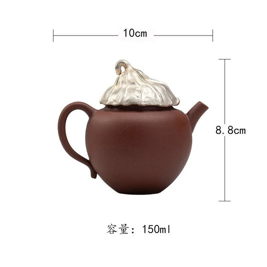 150ml Purple Clay Handmade Teapot Tea Maker Kettle with Ball Hole Kungfu Teaware