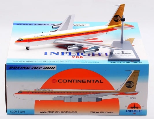 1:200 InFlight Continental B707-300 Passenger Airplane Diecast Aircraft Model