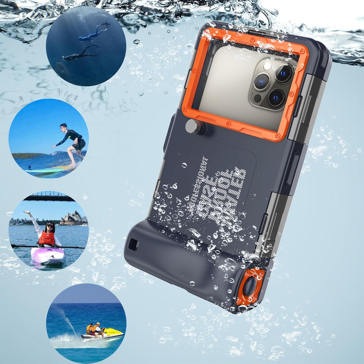 Underwater Phone Cases for Snorkeling, Waterproof Phone Case for Phone/Samsung