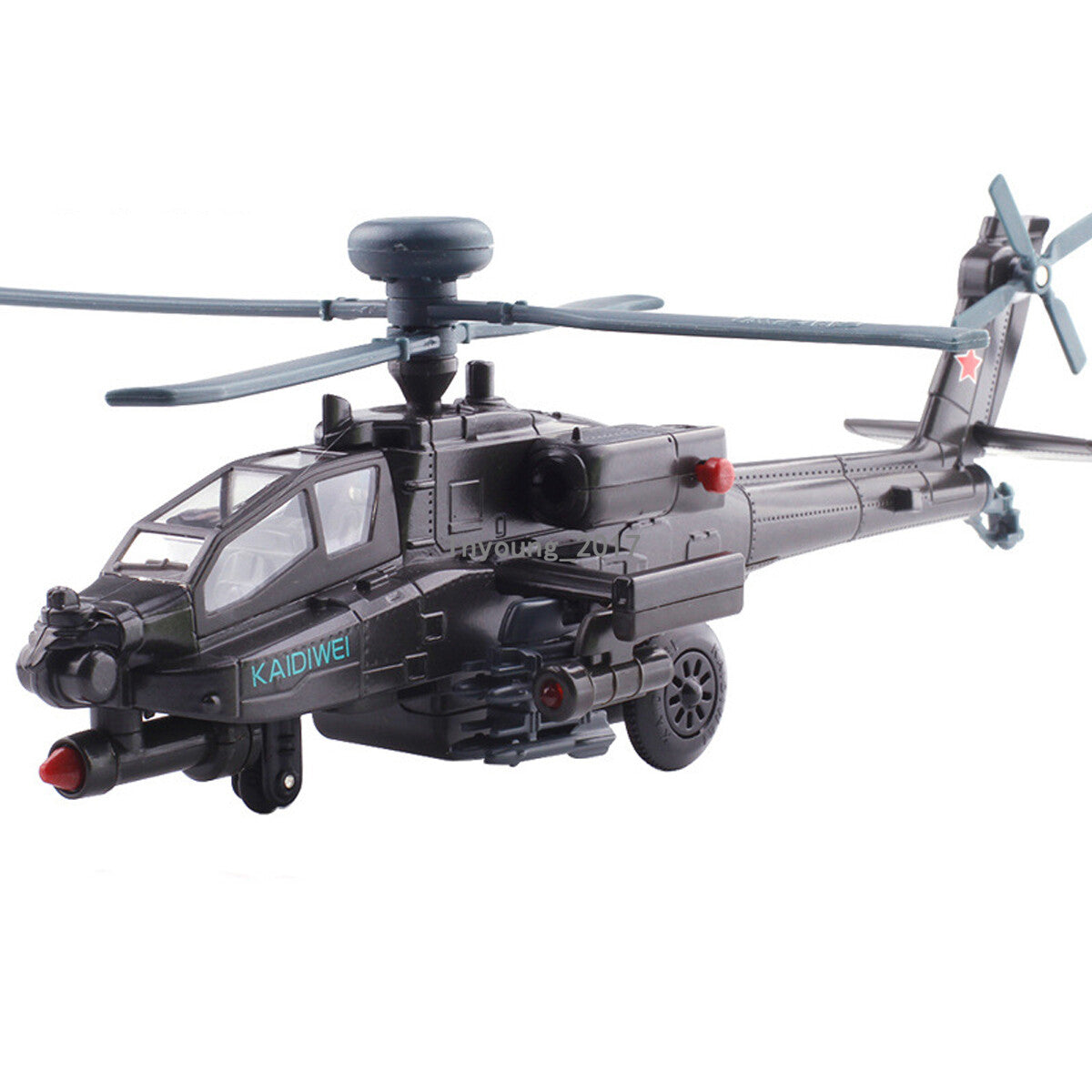 1:64 Scale Boeing AH-64D Apache Helicopter Model Metal Diecast Airplane Toys