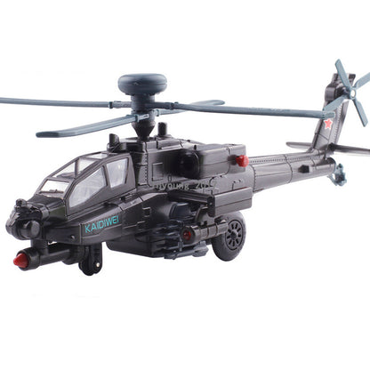 1:64 Scale Boeing AH-64D Apache Helicopter Model Metal Diecast Airplane Toys