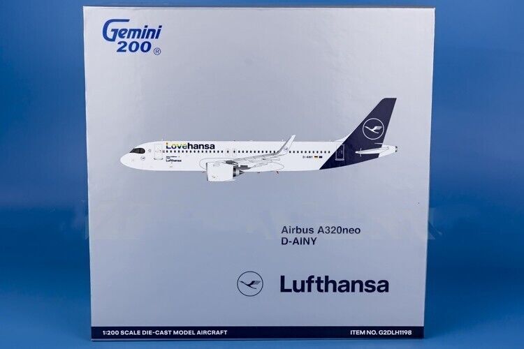 1:200 GeminiJets Lufthansa AIRBUS A320neo Passenger Airplane Diecast Plane Model