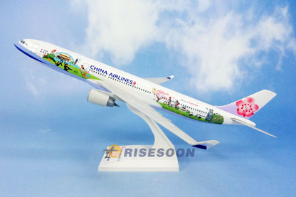 32CM 1:200 Risesoon China Airlines AIRBUS A330-300 Airplane ABS Plastic Model