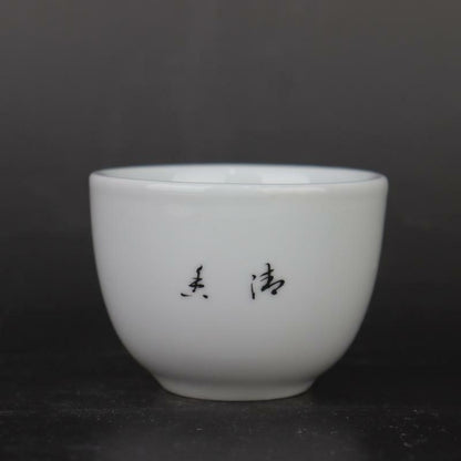 Chinese Famille Rose Porcelain Qing Qianlong Cocks Design Teacup Cup 2.9 inch