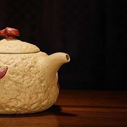 Teapot Chinese Yixing Zisha Clay Handmade Gongchun Tea Pot Yellow Wealth spittor