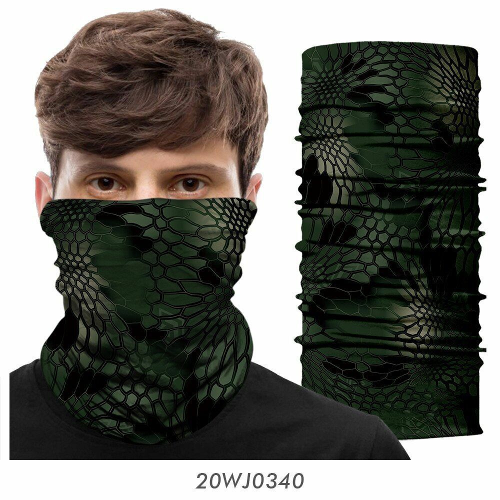 Neck Gaiter Bandana Buff Hiking Camping Hunting Tube Scarf Headwear Mask 50*25CM