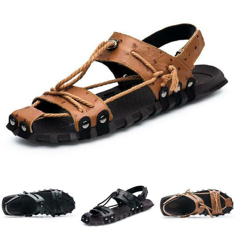Mens Close Toe Hollow Out Sandals Sports Flats Beach Outdoor Shoes Summer Casual