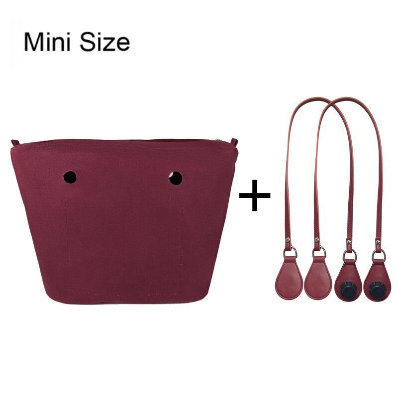 1set Canvas Lining Insert Inner Pocket 85cm Long Handles Microfiber Leather Bag