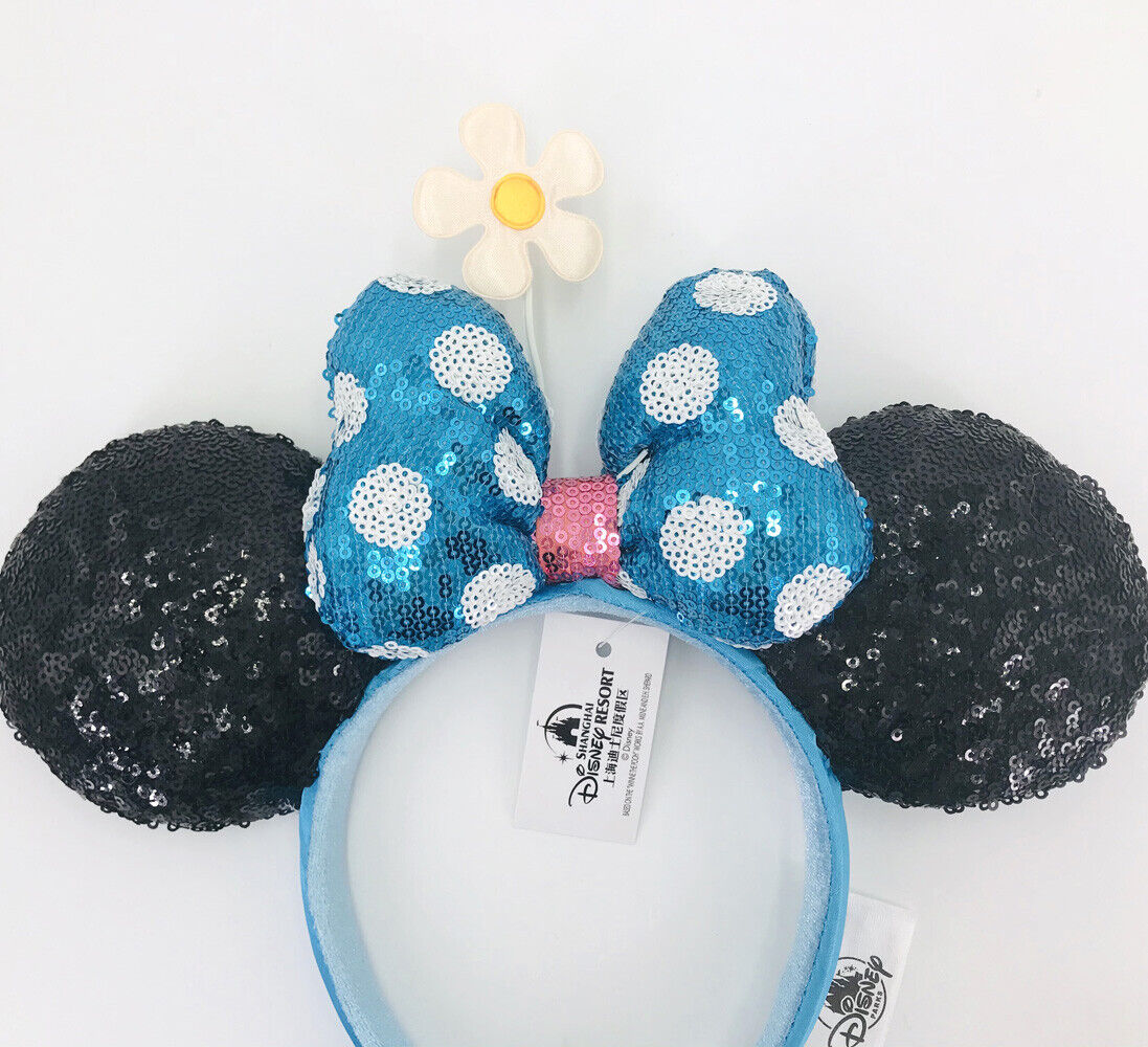 Timeless Flower Sequins Disney Parks Polka Dot 2020 Minnie Ears Hat Headband