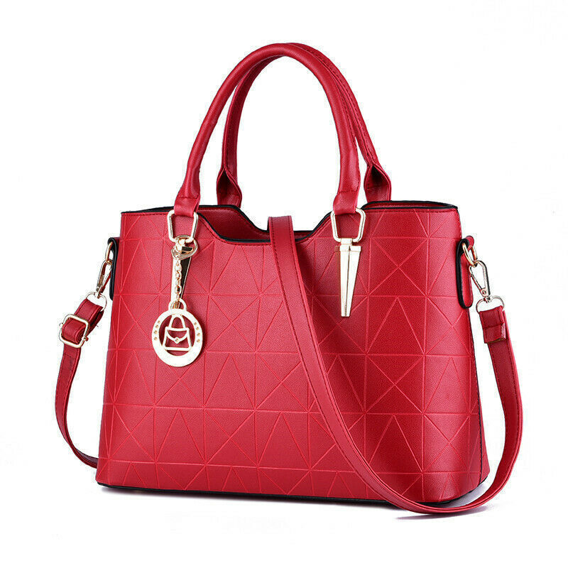 Women's Ladies Handbag PU Leather Tote Cross Body Shoulder Bag Purse Satchel Bag
