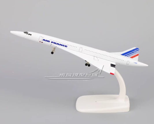 20CM AIR FRANCE Concorde Commercial Plane Airplane Diecast Metal Aircraft Model