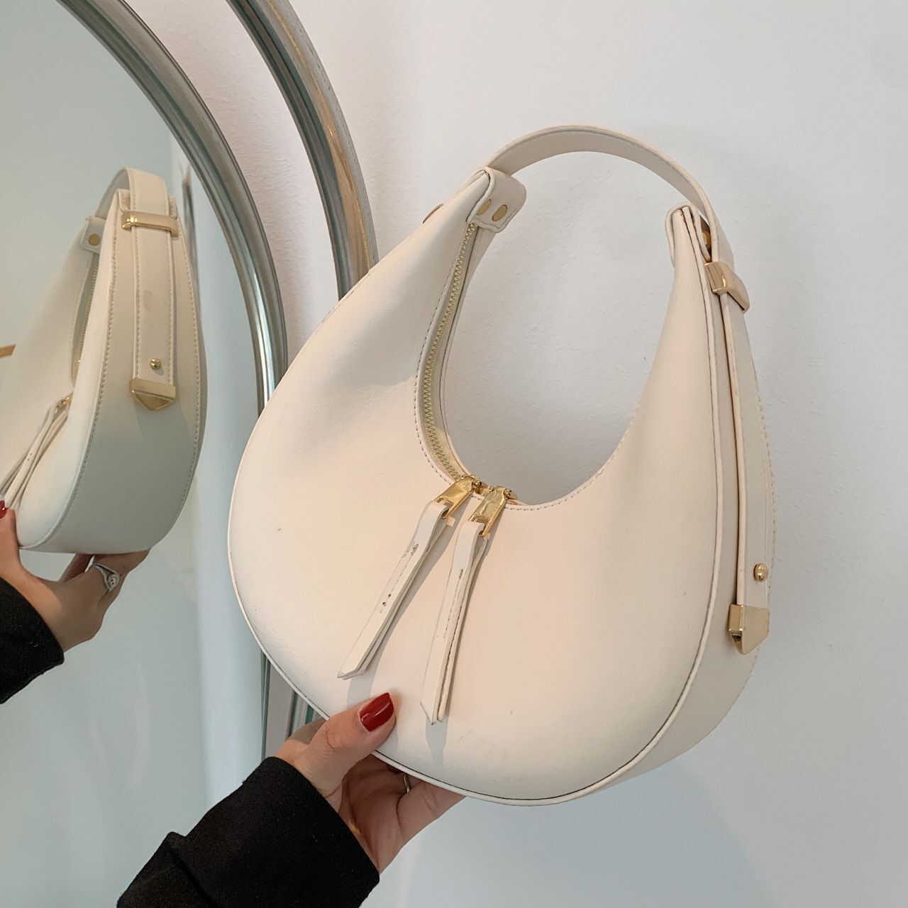 Women Shoulder Bags Leather Underarm Totes Handbag Shopping Bag Polyester 1 PC