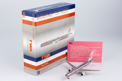 1:400 NG Model TWA BOEING 757-200 Passenger Airplane Diecast Aircraft Model
