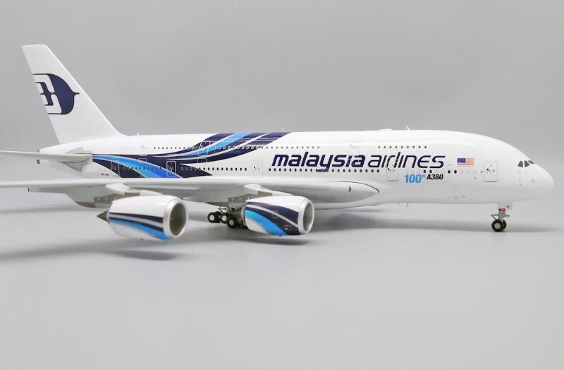 1:200 37CM JC Wings Malaysia Airlines AIRBUS A380 Passenger Plane Diecast Model