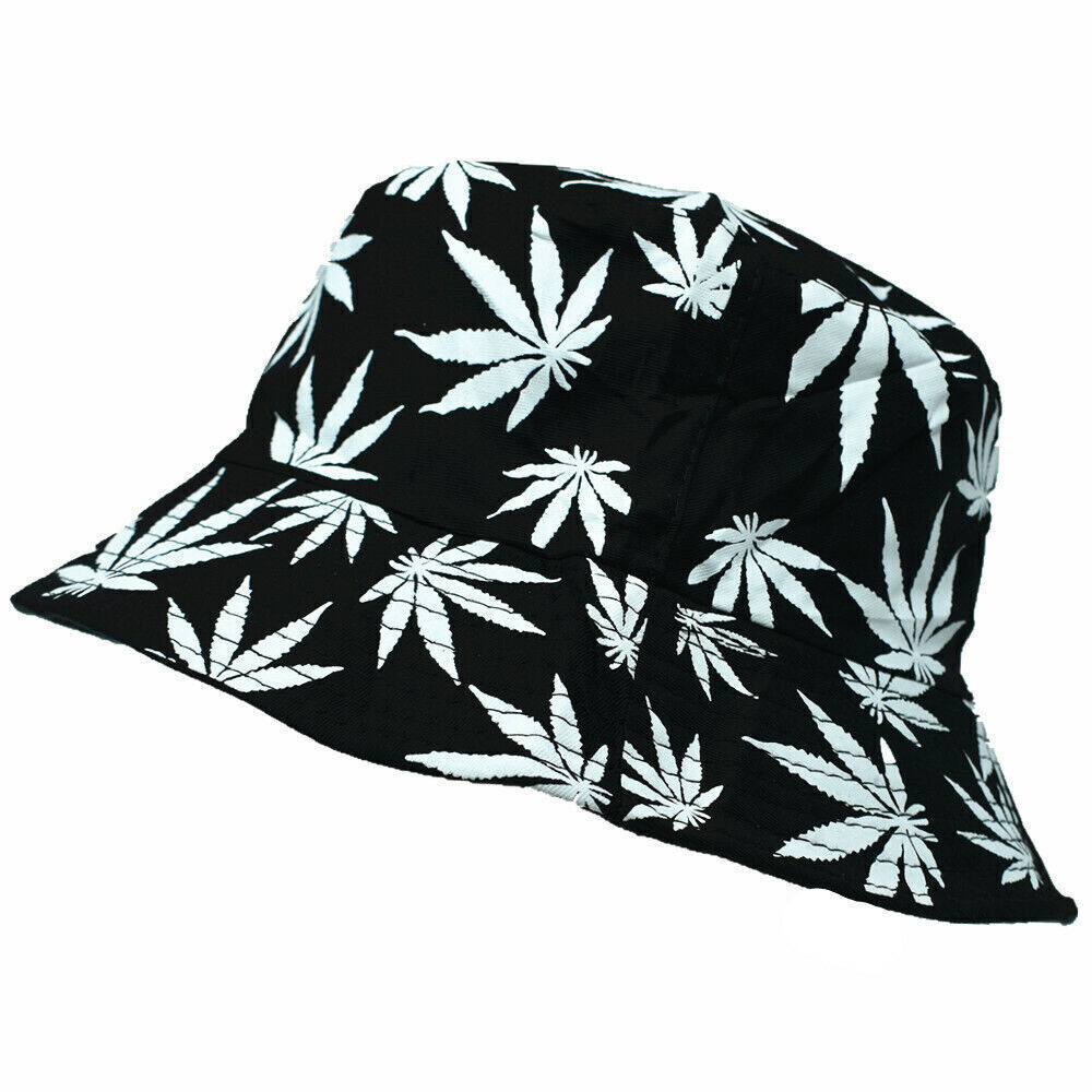 Unisex 100% Cotton Bucket Hat Boonie Hunting Fishing Outdoor Reversible Cap