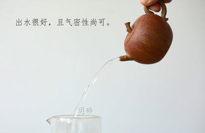 170cc chinese Yixing Handmade Zisha Duan clay Teapot Apple Hu GongFu Tea Pot