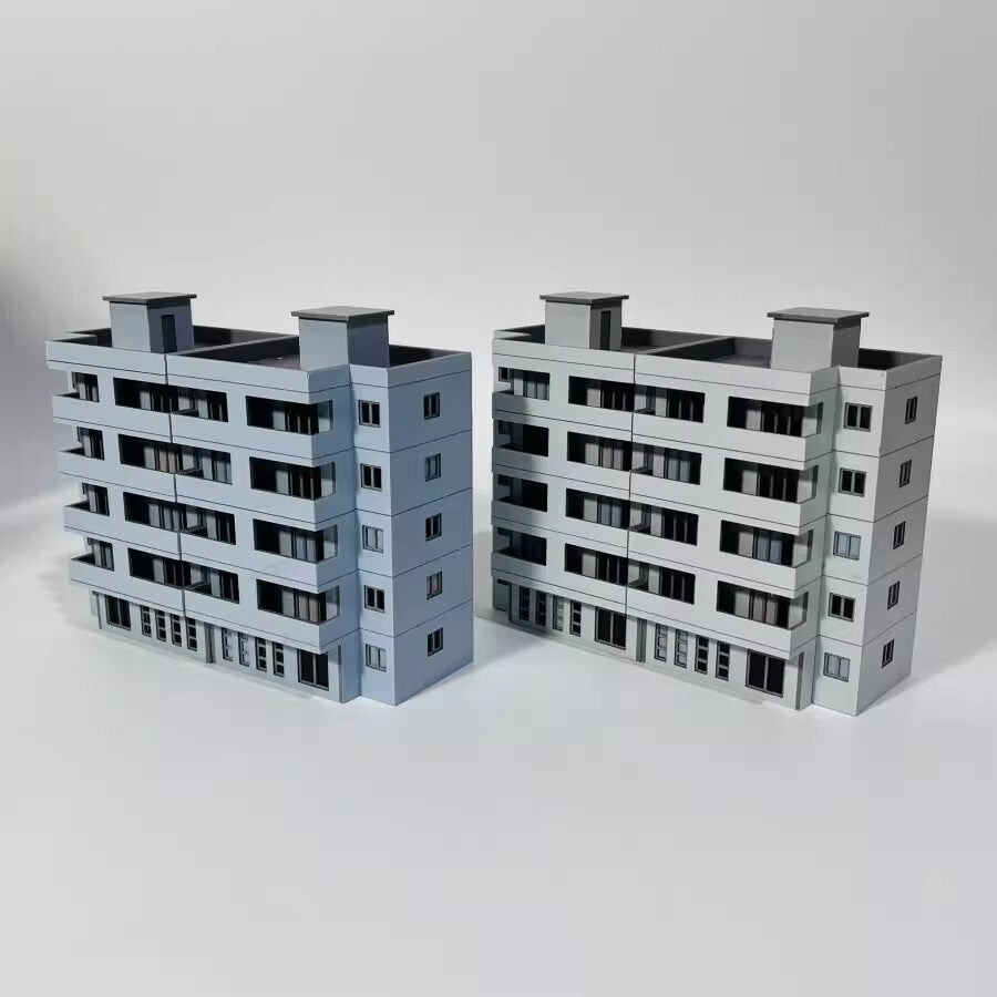 1/150 Scale City Buildings Train Railway Modern Model House N1 Left OR Right