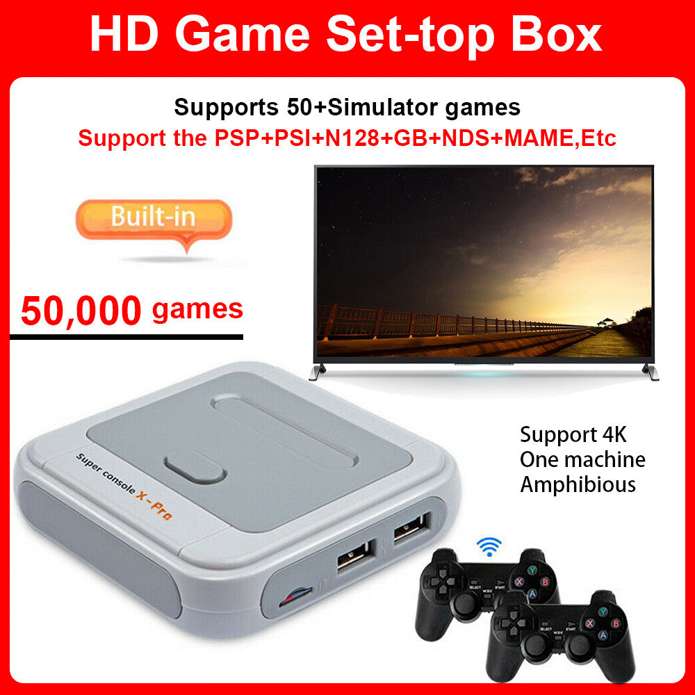 Portable Game Console for PS1/PSP,wireless controllers,mini 4K HD TV video game