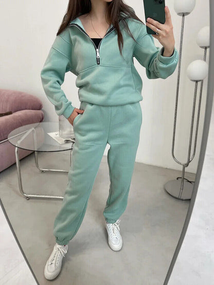 Women's Tracksuit 2Piece Pants Set Women Sweatshirts Sports Suit Set Sweatpants