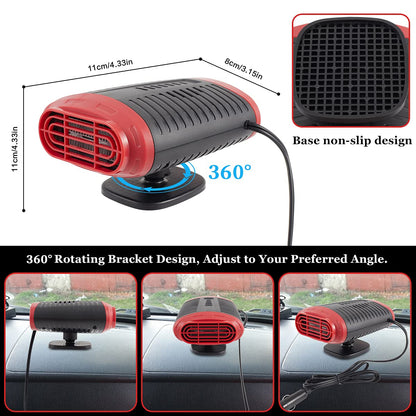 150W Heater Portable Heating Cooling Fan Defroster Demister Car Truck 12V LOT