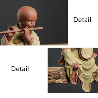 4pcs Creative Artware Tea Pet Home Decoration Yixing Zisha Purple Clay Zen Style