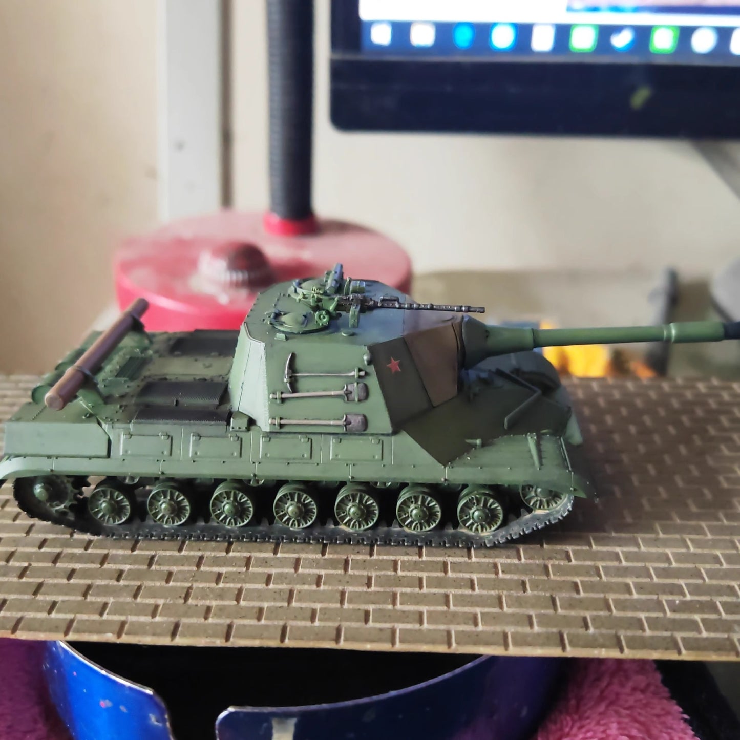 Homemade 1/72 Soviet Union Project 268 Tank Finished Model Static Ornament
