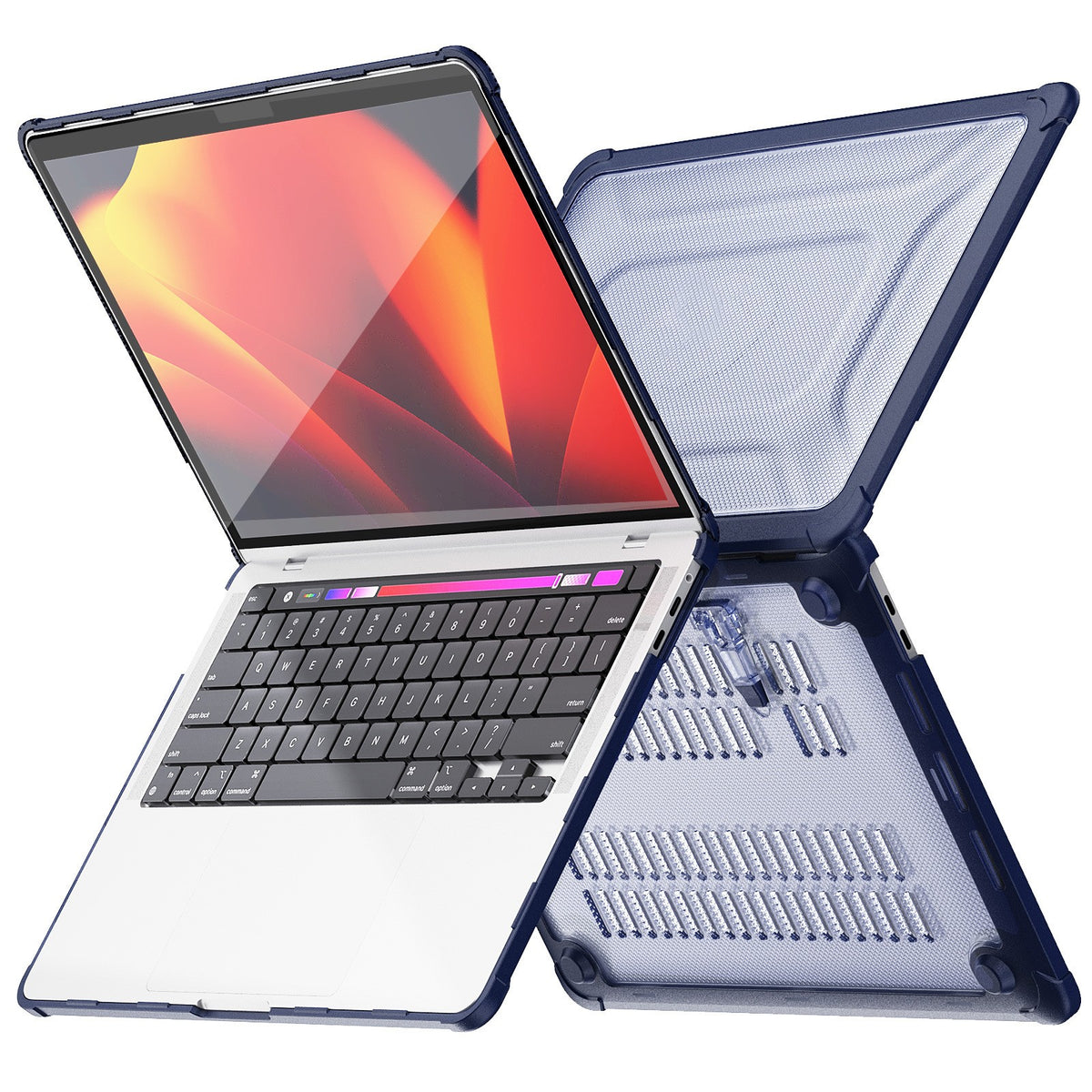 For MacBook Air 13/14, Laptop Cooling Carrying Case, Pro 15/16 Shockproof Cover
